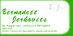 bernadett jerkovits business card